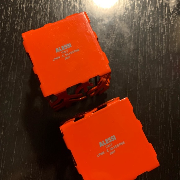 Alessi Mediterraneo Tealight Holder, Red (ESI04 R) Price for 1 set of 2 - Picture 4 of 4